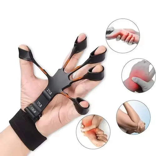 Silicone Finger Trainer 5 Finger Wrist Stretcher Strength Recovery Flexion Extension Vein Trainer 6 Resistant Levels Physical