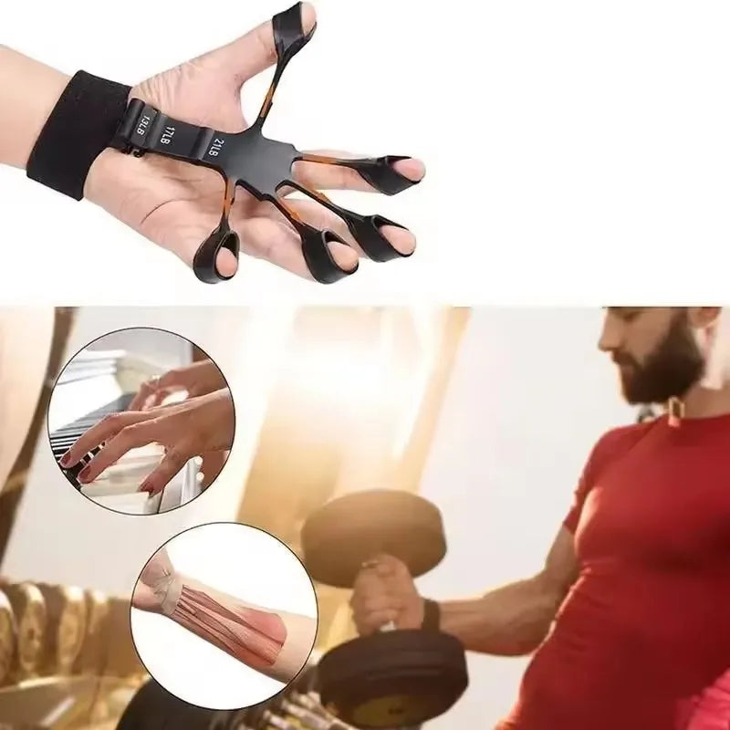 Silicone Finger Trainer 5 Finger Wrist Stretcher Strength Recovery Flexion Extension Vein Trainer 6 Resistant Levels Physical